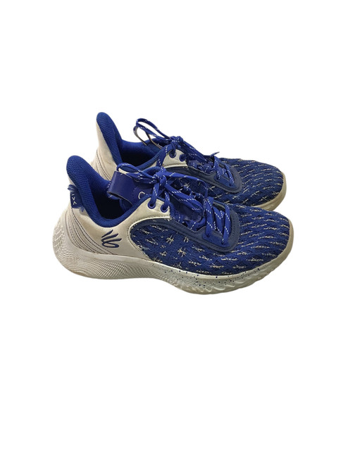 Used Under Armour CURRY Basketball Shoes Y Royal Blue And White Junior 04.5 11347-S000246581
