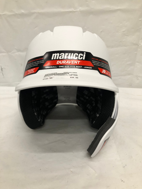 Used Marucci DURAVENT W JAW GUARD Batting Helmet No Mask White SM 11668-S000106956