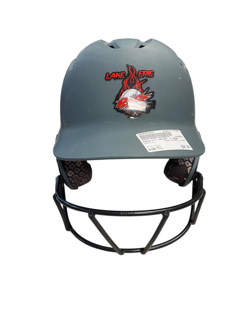 Vist Large View of Product Image Which is Used Demarini HELMET W MASK Batting Helmet w/Mask Grey M/L