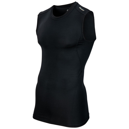 Vist Large View of Product Image Which is New Sleeveless Compression Shirt- Black Medium
