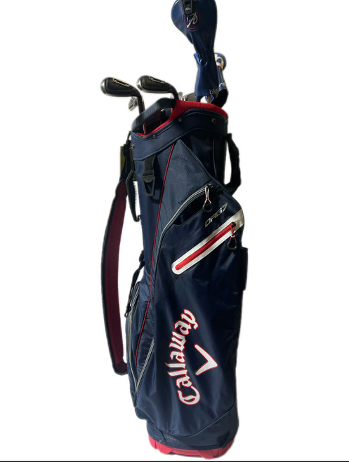 Vist Large View of Product Image Which is Used Callaway CALLAWAY BAG WITH ADAMS IDEA IRON SET Mens Package Set RH Navy Blue 9 Piece 11843-S000014033