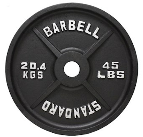 Vist Large View of Product Image Which is TROY OLYMPIC BLACK PLATE 45LB