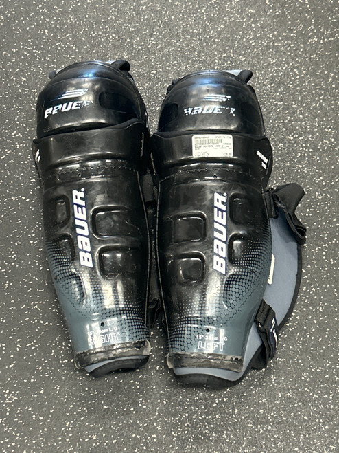 Used Bauer SUPREME 1000 Senior Shin Guards Black 15" 11726-S000280842