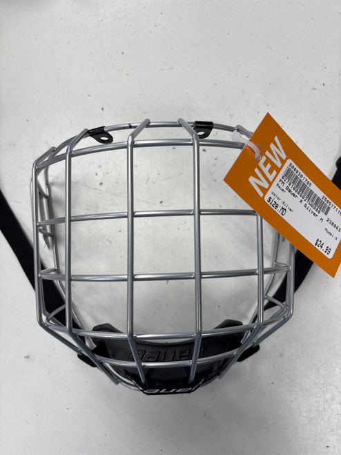 Used Bauer X Hockey Wire Mask Silver MD 11891-S000301765