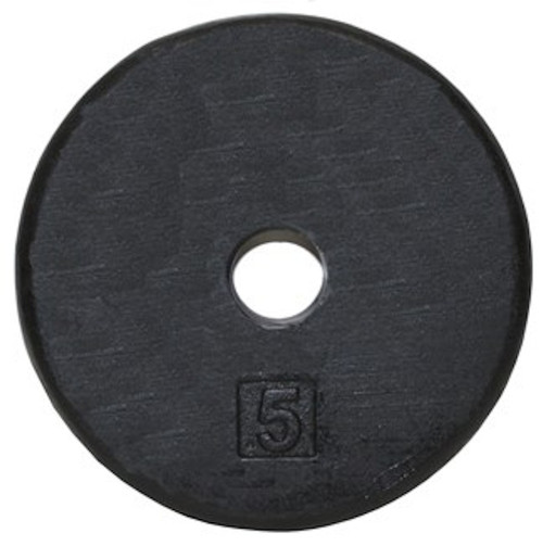 Vist Large View of Product Image Which is TROY BARBELL REGULAR BLACK PLATE 5LB