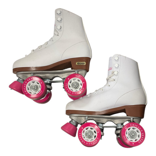 Vist Large View of Product Image Which is Used Chicago WHITE SKATES Junior Roller Quad Skates White Junior 03