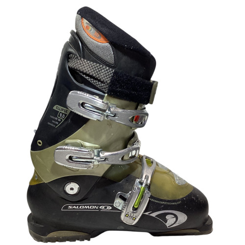 Vist Large View of Product Image Which is Used Salomon ELLIPSE 9.0 Mens DH Ski Boot Olive Green 285 MP - M10.5 - W11.5 11815-S000477588
