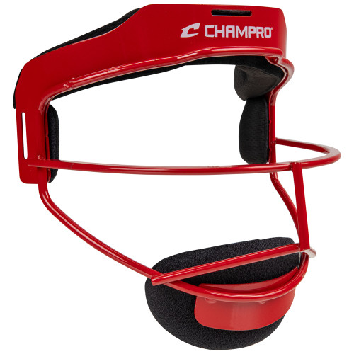 Vist Large View of Product Image Which is New Champro Sentry Fielders Facemask Adult Scarlet