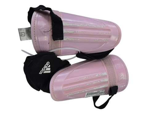 Vist Large View of Product Image Which is Used Adidas Soccer Shin Guards Adult Pink LG