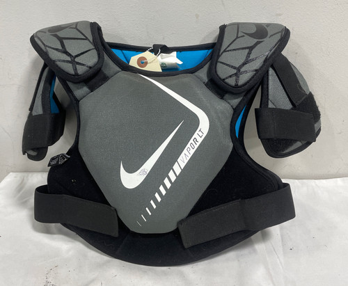 Vist Large View of Product Image Which is Used Nike VAPOR LT Lacrosse Shoulder Pads Grey MD