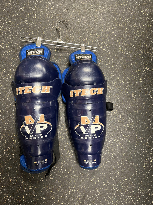 Used Itech MVP SHINS Intermediate Shin Guards Navy Blue 13 1/2" 11774-S000080819
