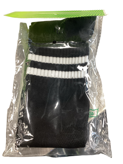 ALL SPORT SOCKS AGE 6-12 BLK/WHT Soccer Socks Black SM
