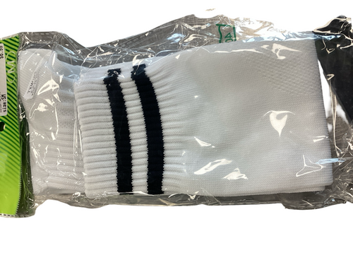 ALL SPORT SOCKS AGE 6-12 WHT/BLK Soccer Socks White SM