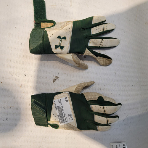 Used Under Armour BB/SB Batting Gloves Green MD 11878-S000019709