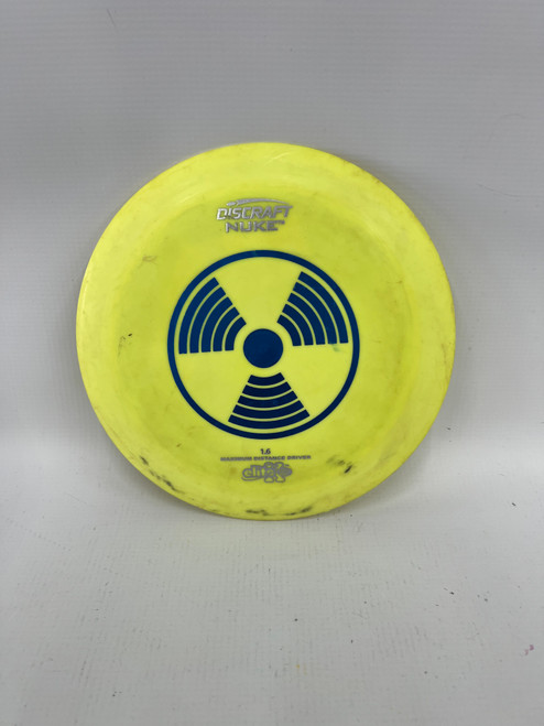 Vist Large View of Product Image Which is Used Discraft ELITEX NUKE Disc Golf Driver Yellow