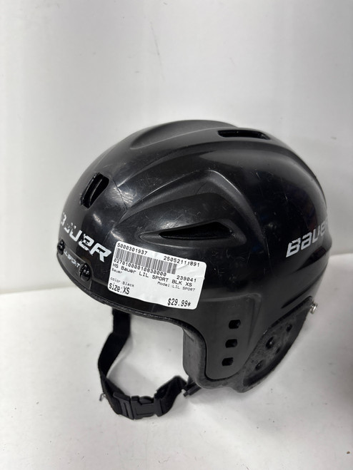 Vist Large View of Product Image Which is Used Bauer LIL SPORT Hockey Helmet Only Black XS