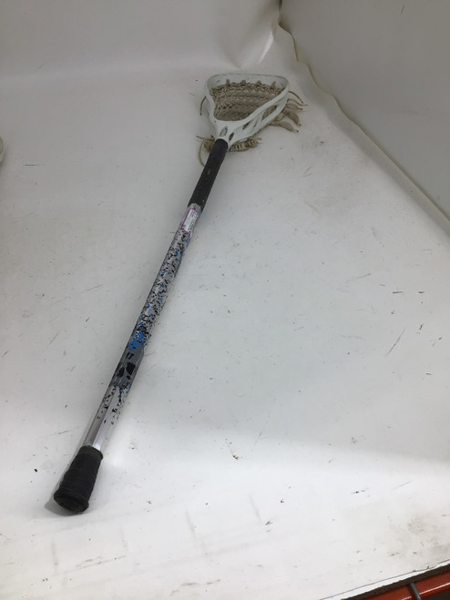 Used Warrior 41 IN PUNISHER HEAD+SHAFT LAX STICK Men Atk/Mid Complete Stick White 11752-S000064710