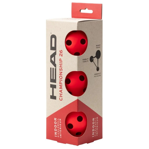 Vist Large View of Product Image Which is New HEAD PICKLEBALLS INDOOR 26 3PK RED