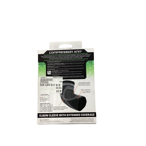 Vist Large View of Product Image Which is New ELBOW SLEEVE BK/GY AD SM