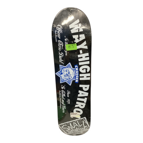Vist Large View of Product Image Which is Used WAY HIGH PATROL Skateboard Deck Only Black 8 1/2"
