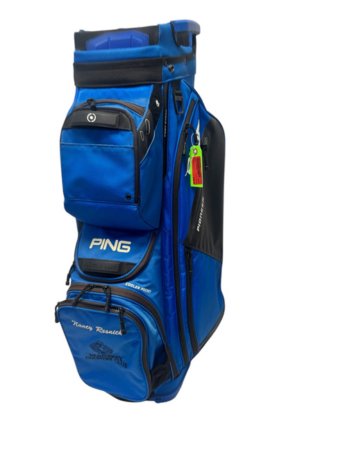Vist Large View of Product Image Which is Used Ping PIONEER 15-Way Golf Cart Bag Royal Blue w/ Rain Hood - Excellent
