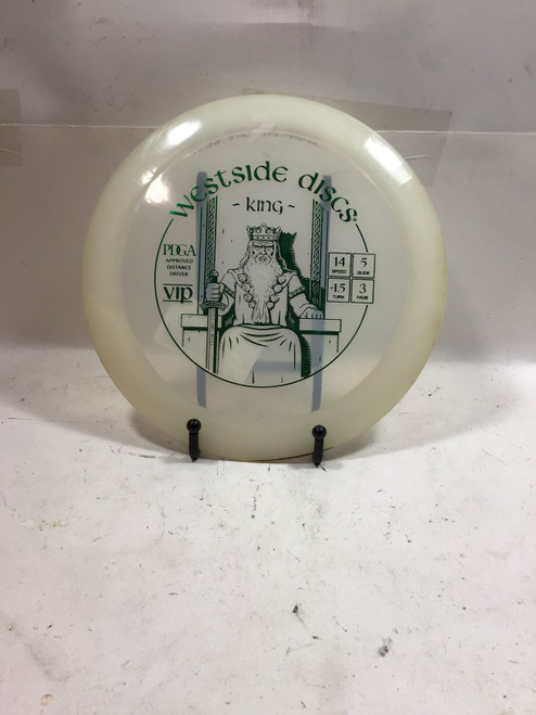 Vist Large View of Product Image Which is Used Westside VIP KING Disc Golf Driver White 169g