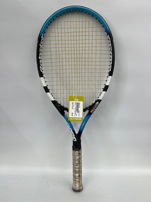 Vist Large View of Product Image Which is Used Babolat PURE DRIVE TEAM Adult Tennis Racquet Black 4 3/8"