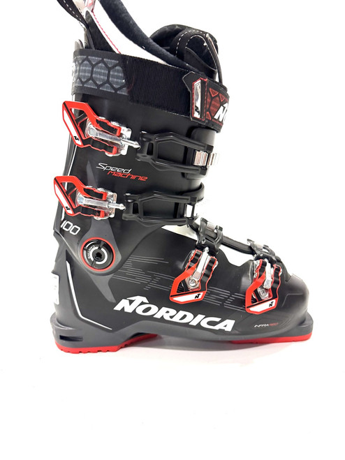Used Nordica SPEED MACHINE 100 Mens DH Ski Boot Black 265 MP - M08.5 - W09.5 11860-S000291193