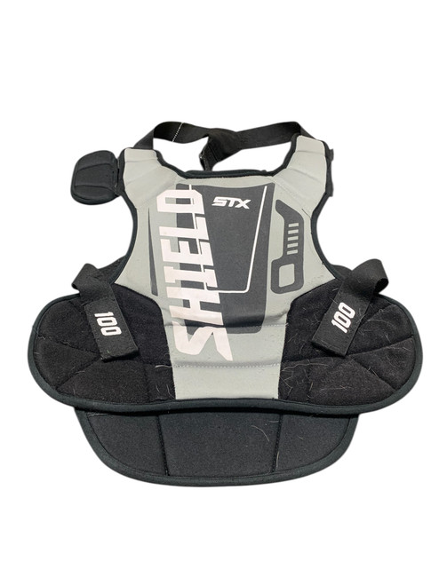 Vist Large View of Product Image Which is Used STX SHIELD 100 CHEST LAX Goalie Chest M Black LG