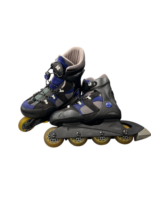 Vist Large View of Product Image Which is Used K2 MERLIN Junior Rec Fitness Skates Black Adjustable