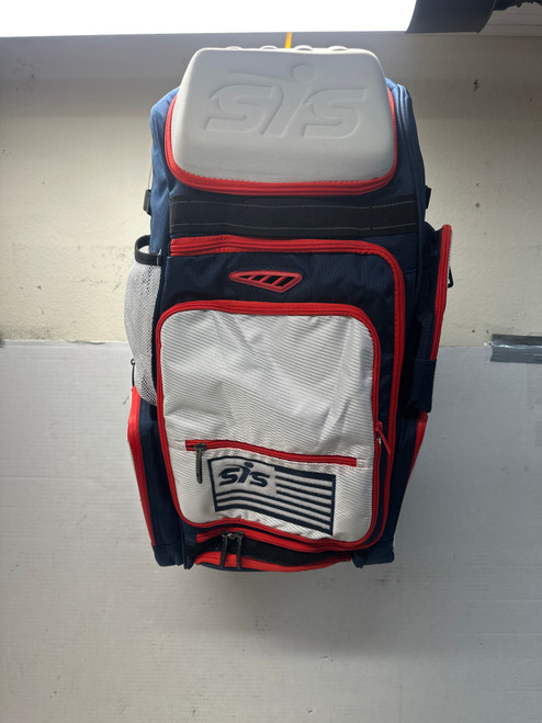 Used SMASH IT SPORTS OPS BACKPACK BB/SB Player Wheeled Bag White/Red/Navy 11835-S000194333