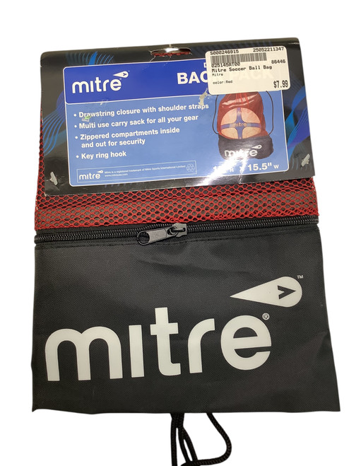 Used Mitre Soccer Ball Bag Red 11347-S000246915