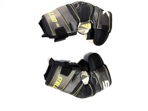 Vist Large View of Product Image Which is Used STX STALLION 100 Lacrosse Arm Pads/Guards Black LG