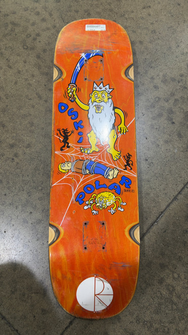 Used OSKI POLAR SKATE CO DECK Skateboard Deck Only Orange Regular 11605-S000199431