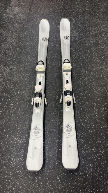 Vist Large View of Product Image Which is Used K2 LUV 75 Womens DH Ski/Binding White 149 cm 10589-S000413499