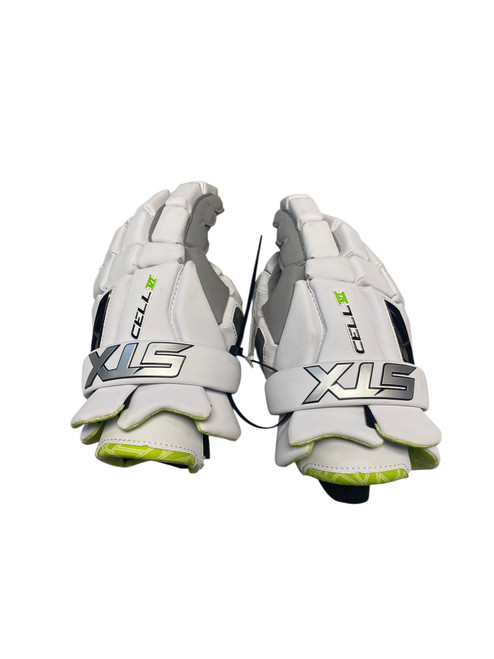 Used STX CELL VI Lacrosse Gloves Mens White SM 11706-S000353388