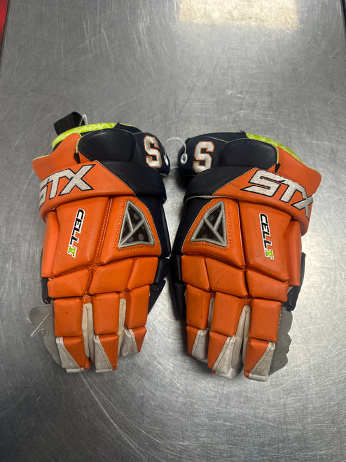 Used STX CELL V Lacrosse Gloves Mens Gold LG 11849-S000027836