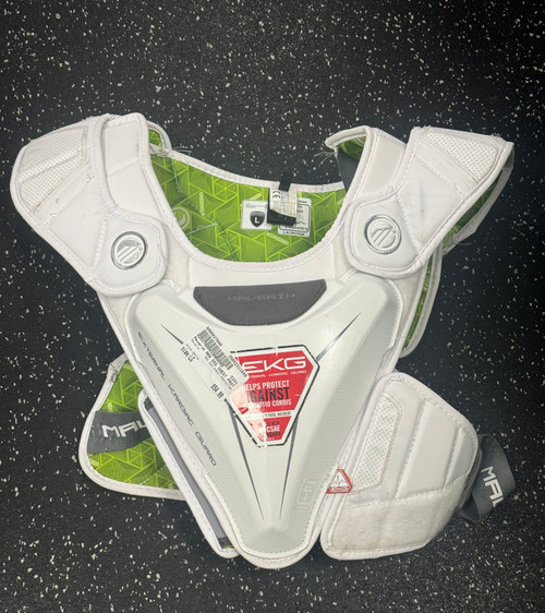 Used Maverik MAX EKG CHEST PROTECTOR LAX Goalie Chest M White LG 11849-S000027840