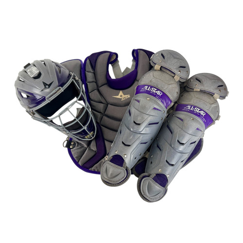 Used All-Star MVP2510 Catchers Set Purple and Gray Youth 11506-S000280639