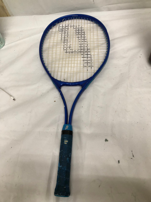 Vist Large View of Product Image Which is Used Prince CLUB SPORT Adult Tennis Racquet Navy Blue 4 3/8"