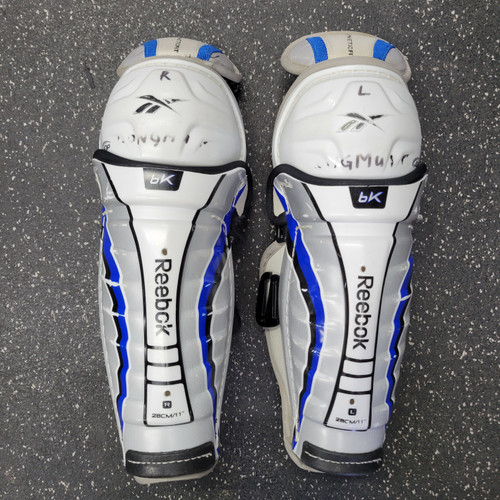 Used Reebok 6K Junior Shin Guards White 11" 10589-S000413517