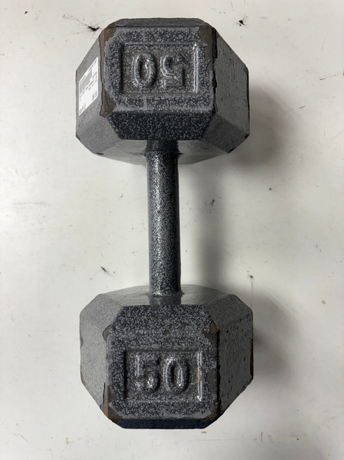 Used York CAST IRON Hex Dumbbell (Each) 50 lb 11891-S000302066