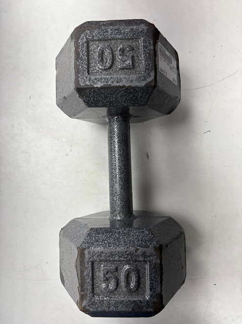 Used York CAST IRON Hex Dumbbell (Each) 50 lb 11891-S000302067