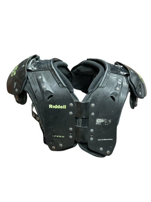 Used Riddell POWER VOLT FB Shoulder Pads Black LG 11733-S000187098