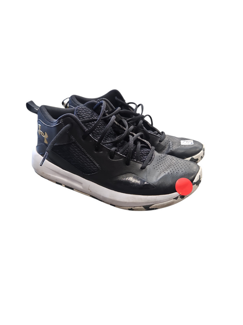 Vist Large View of Product Image Which is Used Under Armour Basketball Shoes M Black Youth 10.5