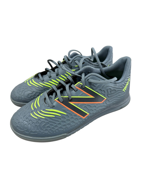 Vist Large View of Product Image Which is Used New Balance Soccer Indoor Shoes Grey Youth 13.0
