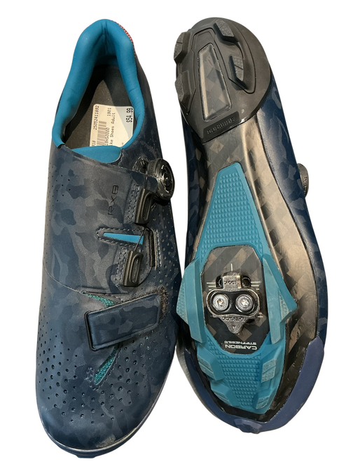 Vist Large View of Product Image Which is Used Shimano Bike Shoes Adult Navy Blue Senior 8.5