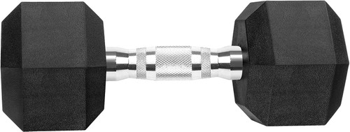 Vist Large View of Product Image Which is New RUBBER DUMBBELL 35 LB