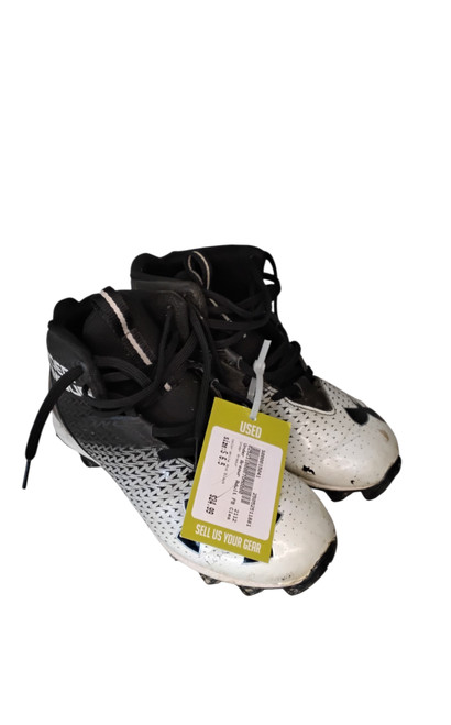 Vist Large View of Product Image Which is Used Under Armour Adult FB Cleats White And Black Senior 6.5
