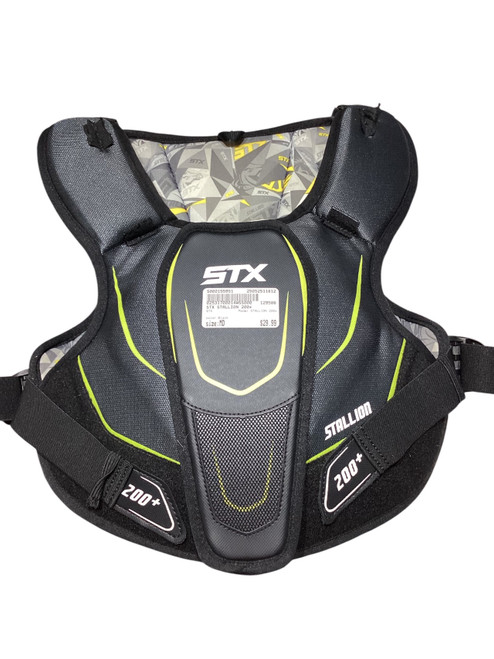 Vist Large View of Product Image Which is Used STX STALLION 200+ Lacrosse Shoulder Pads Black MD